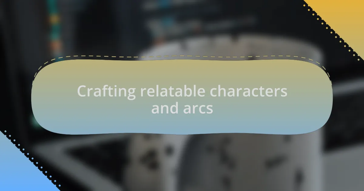 Crafting relatable characters and arcs